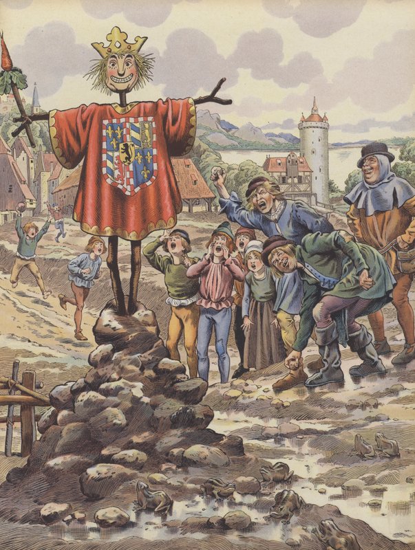 Folket i Dinant håner et bilde av Karl den dristige, hertugen av Burgund (farge litho) av pseudonym for Onfray de Breville Jacques Job