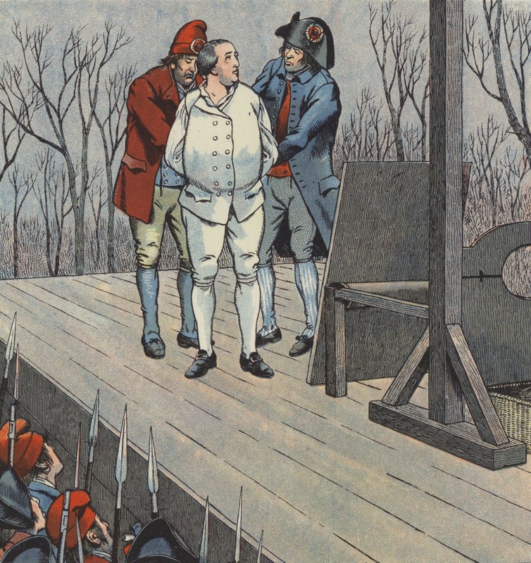 Henrettelsen av kong Louis XVI av Frankrike, 1793 av pseudonym for Onfray de Breville Job