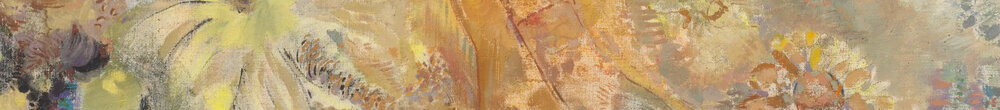 Buddha (Odilon Redon), Detail: Blütenfeld links unten