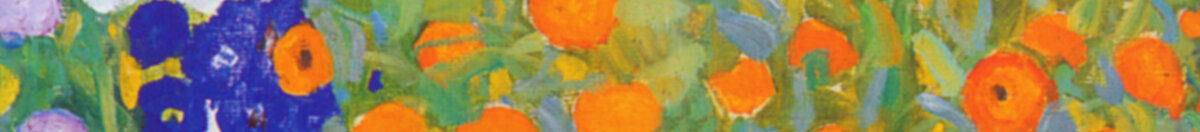 Bondehage (Gustav Klimt), Detail: Orangefarbenes Ringelblumenmeer