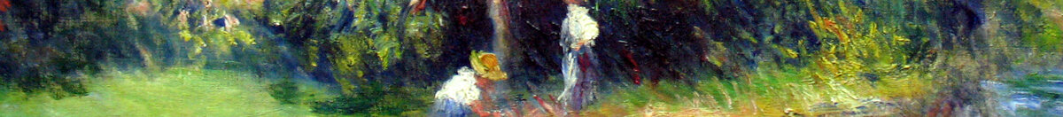 Blomstrende kastanjetre (Pierre-Auguste Renoir), Detail: Figuren unter dem Baum