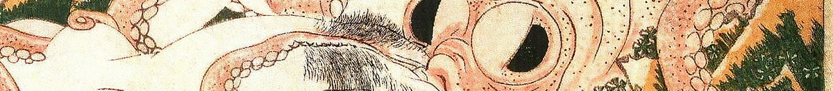Fiskerens kones drøm (Katsushika Hokusai), Detail: Augen des großen Oktopus