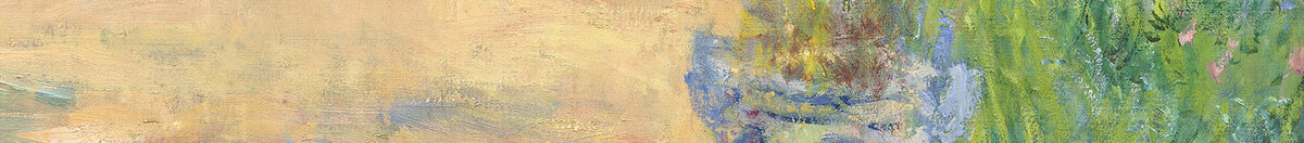 Kunstnerens hage i Vétheuil, 1880 (Claude Monet), Detail: Blau-weisse Keramikvase