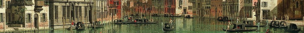 Canal Grande, Venezia, med utsikt mot sørøst, med Campo della Carità til høyre, 1730-tallet. (Giovanni Antonio Canal)