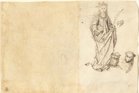 Master of the Drapery Studies after Martin Schongauer