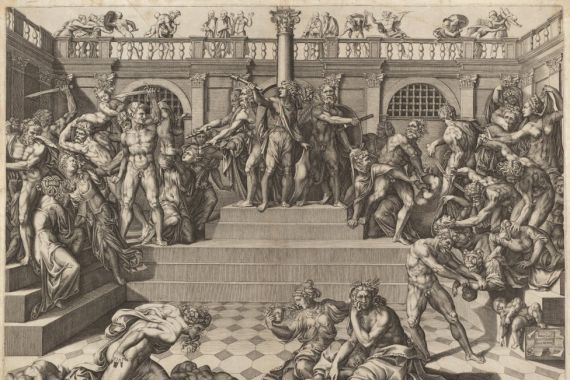 Nicolaus Beatrizet, after Marco Dente, after Baccio Bandinelli