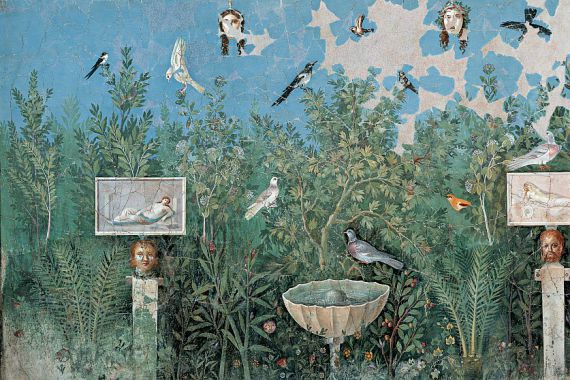Roman Pompeian wall painting.