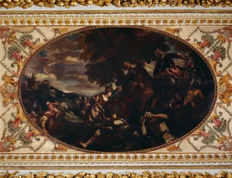 Defense of Scutari, Gallery-taket, Chiswick House, London (olje på lerret)