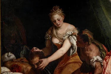 Judith med hodet til Holofernes, detalj