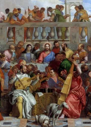 Sentral detalj av "" Les Noces de Cana (Le nozze di Cana)" av Veronese