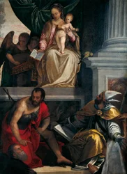 Madonna og hellige med Bevilacqua Lazise-givere