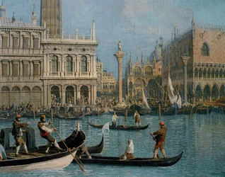 Venezia, Dogepalasset og Marciana-biblioteket (olje på lerret)