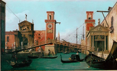 Arsenalbroen i Venezia, maleri av Giovanni Antonio Canal, kalt Canaletto (1697-1768), 1730-1731, 47 x 79 cm, England, Woburn Abbey