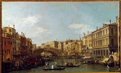 Den store kanalen og broen Rialto et Venezia-maleri av Antonio Canal dit Il Canaletto (1697-1768) Paris fra 1700-tallet, Musee Jacquemart Andre