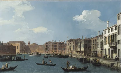 Utsikt over Santa Chiara-kanalen, Venezia, ca. 1730 (olje)