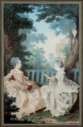 Madame de Breget og Madame de Cassine Akvarell av Louis carrogis dit Carmontelle (1717-1806) 1700-tallet. Paris, Carnavalet-museet