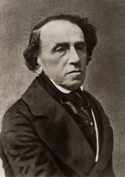 Giacomo Meyerbeer (1791-1864) (Jakob Liebmann Beer) Tysk komponist som slo seg ned i Paris og etablerte seg som en fremste komponist av fransk storopera (s/hv foto)