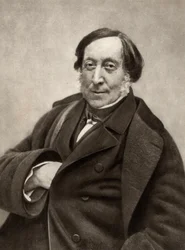 Gioachino (Antonio) Rossini (1792-1868) italiensk komponist. Fra et fotografi av Nadar, pseudonymet til Gaspard-Felix Tournachon (1820-1910).