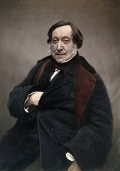 Gioachino (Antonio) Rossini (1792-1868) italiensk komponist. etter fotografi av Nadar