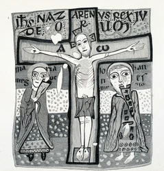 Religiøs kunst, Kristus på korset. 1100-tallet.