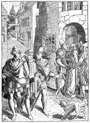 Provostens fengsel, rue de la Tannerie, Paris, etter et tresnitt i 
