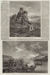 Utstilling av malerier av moderne tyske kunstnere (gravering)