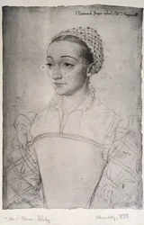 Marguerite de France (1523-74) (blyant på papir)
