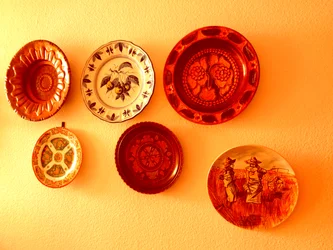 Veggplate Vintage Antikk Håndlaget