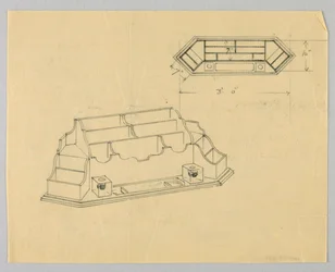 Design for Desk Organizer i plan og høyde