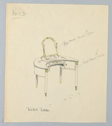 Design for toalettbord nr. 13