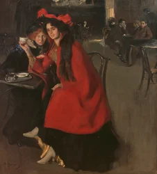 På en kafé, 1902