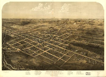 Fugleperspektiv over byen Coldwater, Branch Co., Michigan. LOK 73693425