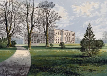 Kimbolton Castle, Cambridgeshire, sent på 1800-tallet.