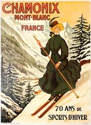 Chamonix Mont Blanc 70 år med vintersport.
