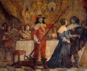 Scene av livet til Charles de Valois, hertugen av Angouleme (1573-1650) Maleri av Abraham Bosse (1602-1676)