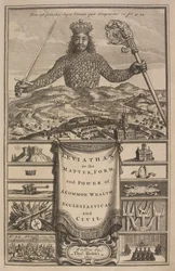 Tittelside til "Leviathan, eller The Matter, Forme, & Power of a Common-Wealth Ecclesiasticall and Civill" av Thomas Hobbes