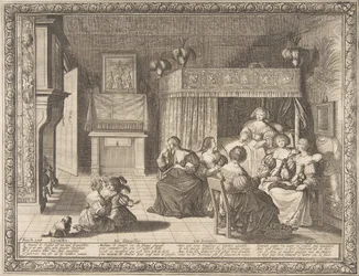Besøk til den nye mor, 1633.