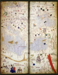 Katalansk atlas, ark 7 og 8, 1375