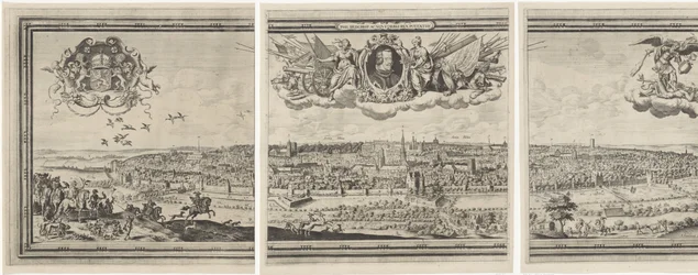 Utsikt over Brussel, standinge uit drie delen Brussel, den edleste byen i Brabant i 1640