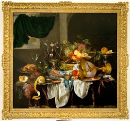 Stilleben av bankett, ca. 1653–1655 (olje på lerret)
