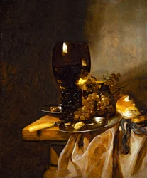 Stilleben med roemer og frukt