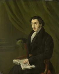 Portrett av Johannes Petrus Schouberg, frimerkegravør ved Imperial Mint i Utrecht