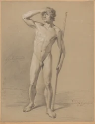 Stående naken mann, sett forfra (1. premie 1810)