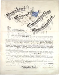 President Lincolns erklæring om frigjøring, 1. januar 1863