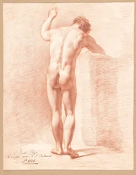 Stående naken mann, sett bakfra (3. premie 1808)