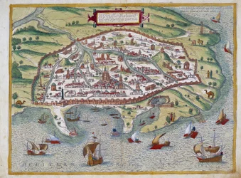 Kart over Alexandria - av Abraham Ortelius, Antwerpen