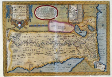 Kart over det gamle Egypt - av Abraham Ortelius, Antwerpen