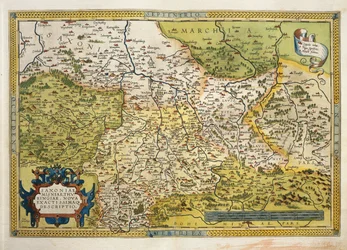 Kart over Sachsen, fra The Theatre of the World av Abraham Ortelius
