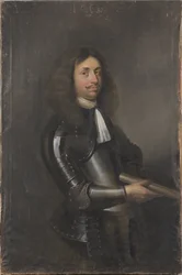 Philippe Florian de Palatinat Soulzbach, marechal imperial - Portrett av grev Palatiner Philip Florinus av Pfalz-Sulzbach (1630-1703), av Wuchters, Abraham (1610-1682). Olje på lerret. Mål: 118x81 cm. Nasjonalmuseet Stockholm