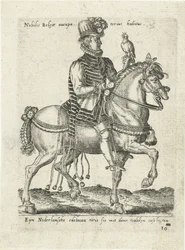 Nederlandsk adelsmann på hestefalkejakt